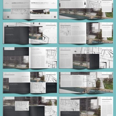 Alkyon Architecture Portfolio US Letter Landscape - Layout Preview