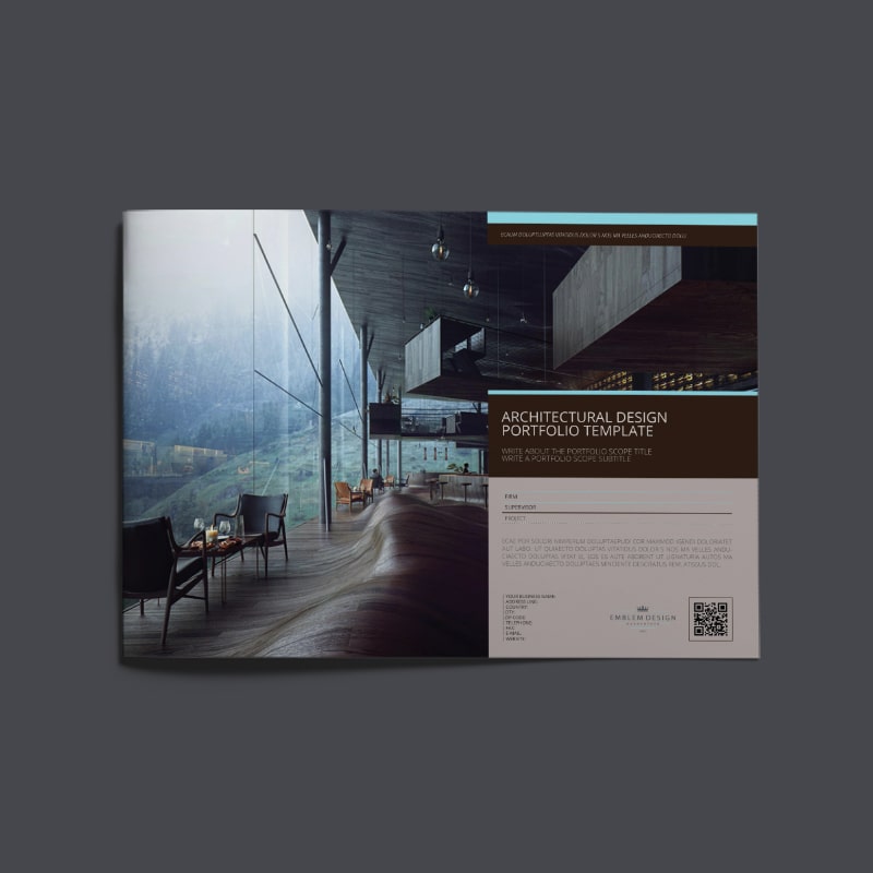 Architectural Design Portfolio Template for Adobe inDesign