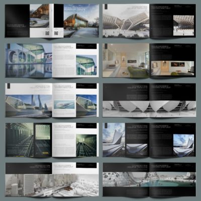 Architecture Portfolio A4 Landscape Template - Layouts