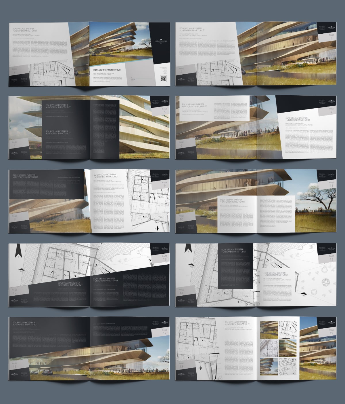 Domi Architecture Portfolio US Letter Landscape - Layouts