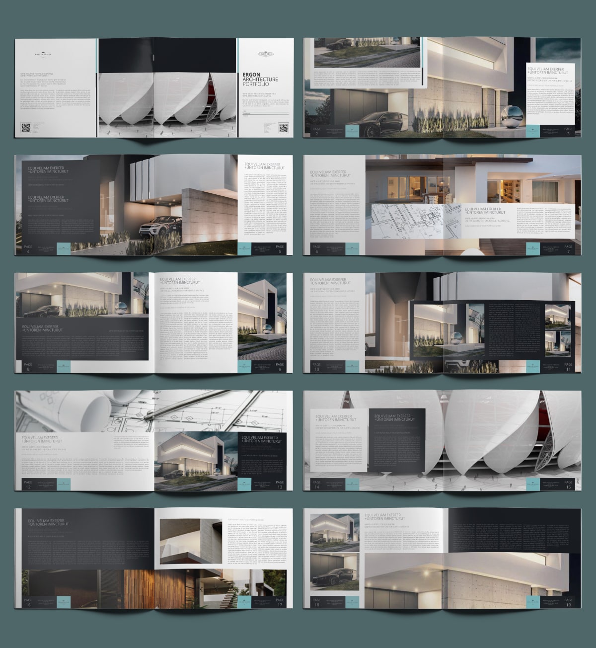 Ergon Architecture Portfolio A4 Landscape - Layouts