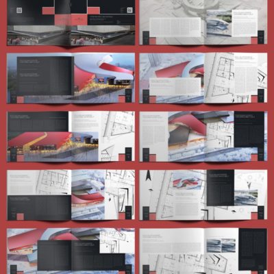 Hyper Architecture Portfolio US Letter Landscape - Layouts