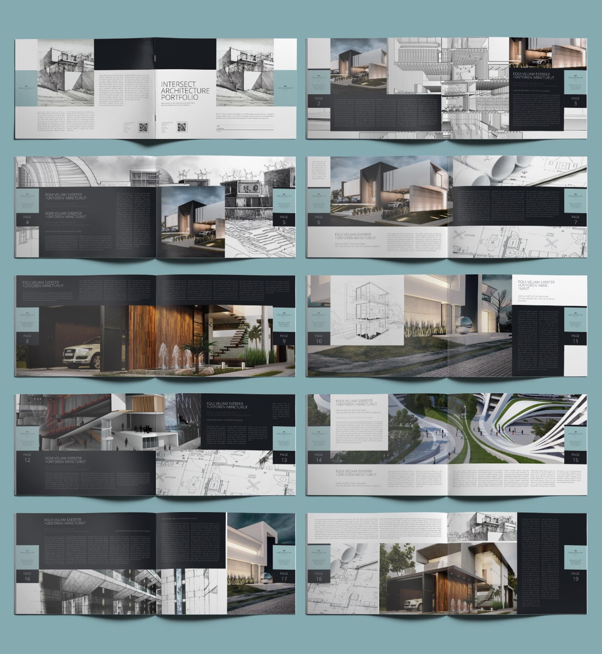 Intersect Architecture Portfolio A4 Landscape - Layouts