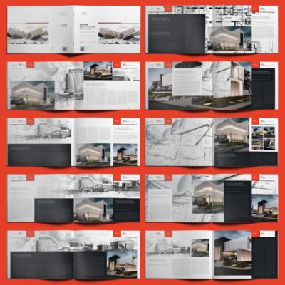 Vakon Architecture Portfolio A4 Landscape Hover - Layouts