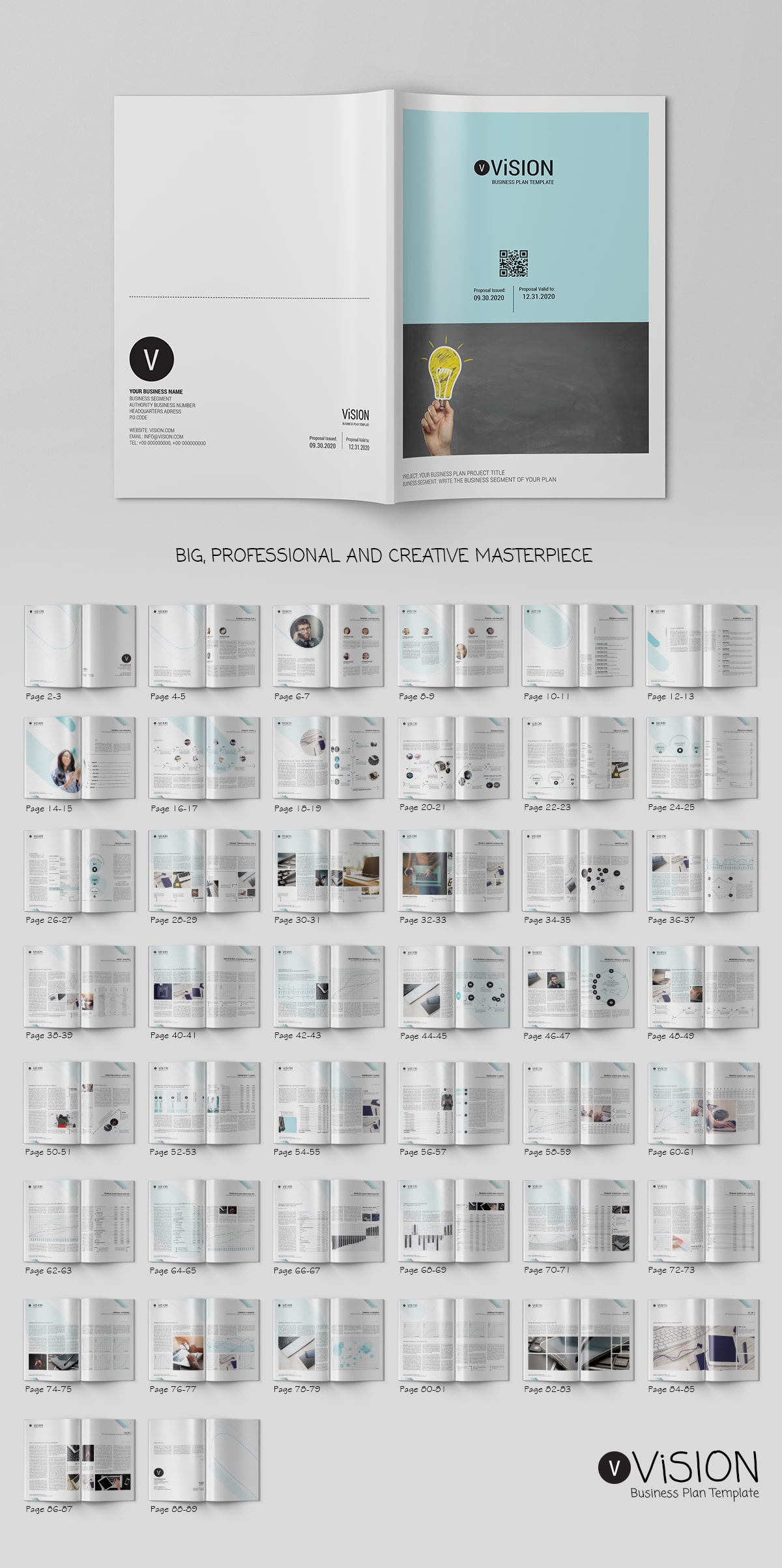ViSION Business Plan Template for Adobe inDesign and Microsoft Word